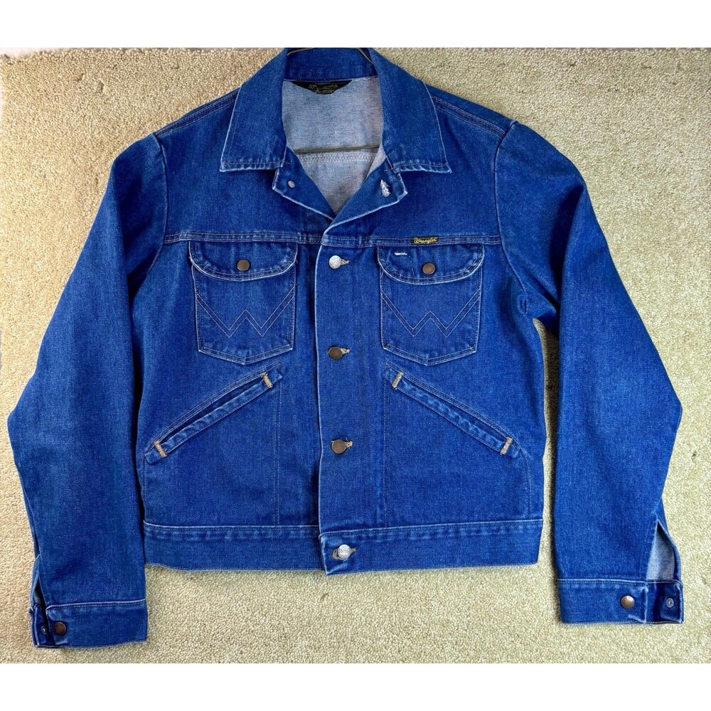 VINTAGE 60s 70s WRANGLER 126MJ NO FAULT DENIM JACKET See Measurements MADE USA